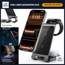 3 in 1 Wireless Charging Station for iPhone, Apple Watch  AirPods - Fast Charge