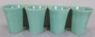 Set of 4 Vintage Bauer Pottery Jade Green 8 oz Tumblers/Cups