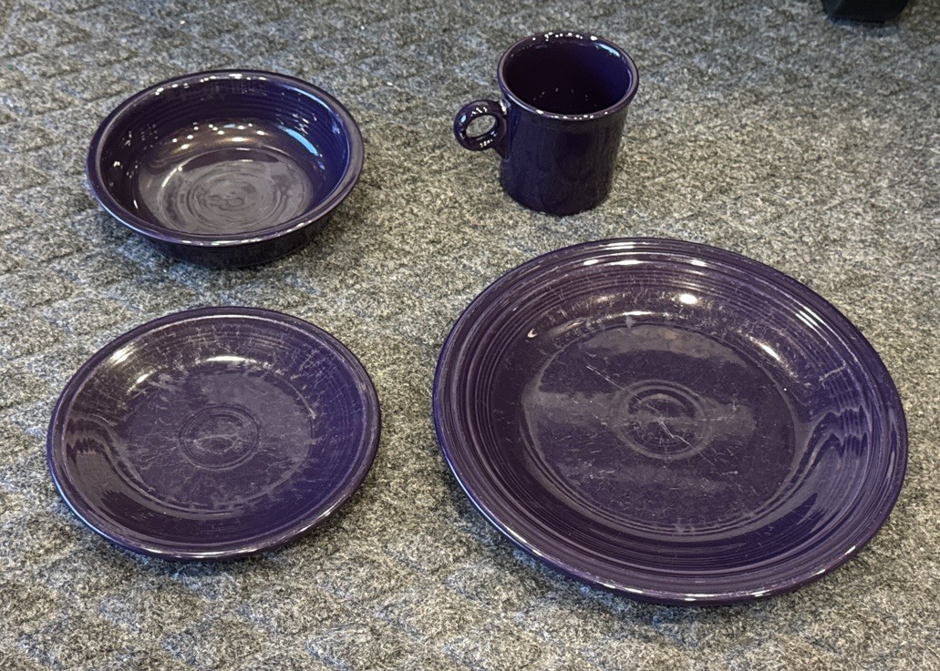 Of 4 Fiesta Ware Hlc Plum Purple Dinner Salad Cereal Bowl Mug Save 🔥