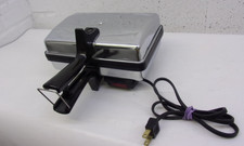 Vintage Sunbeam chrome electric sandwich grill with bla