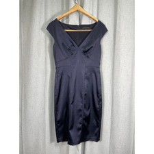 David Meister Women's Sleeveless Navy Blue Knee Length Cocktail Dress Size 4