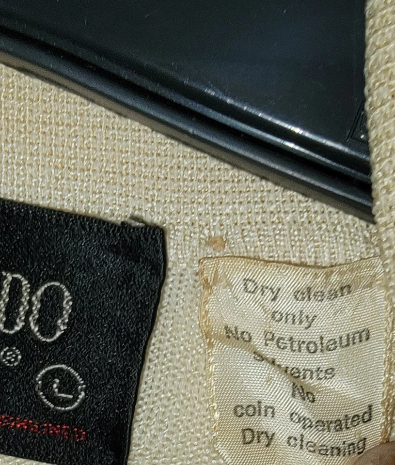 Vtg 70s Leonardo Strassi Sz L Men's Brown Leather Stripe Italian Knit Polo Shirt - Image 4 of 4