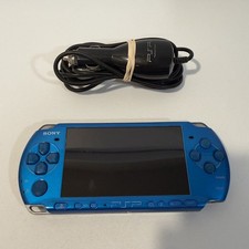 Sony Playstation PSP 3000 Vibrant Blue Handheld System Tested Charger No Battery
