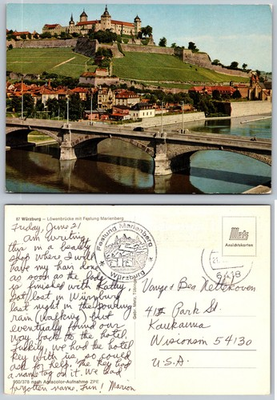#ad #ad Continental Wurzburg Fortress Bridge Postcard $1.99