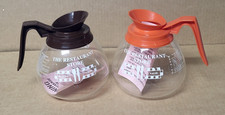 Glass Coffee Decanter 12 cup Commercial - Set Of 2- Reg/Decaf- NOS