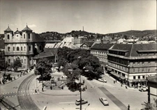 RPPC Bratislava Hurbanove namestie vintage postcard x692