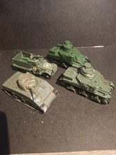 Airfix 1/72 WW2 US M3 lee Tanks x 2 , M4 Sherman & M3 Half Track Made & Painted