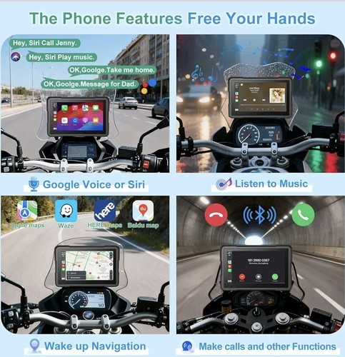 LBW BM700 BMW R1200GS R1250GS S1000XR 7" CarPlay Android Auto Waterproof GPS - Picture 3 of 10