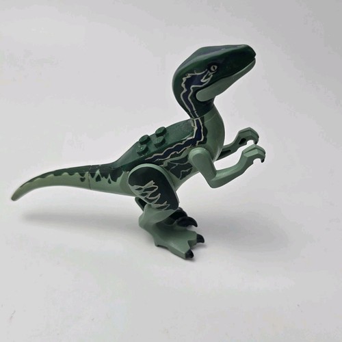Lego Velociraptor with Dark Green Back and Dark Blue Markings from Set 75917 - 第 1/5 張圖片