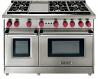 Wolf 48"6 Dual-Stacked Sealed Burner Pro-Style Liquid Propane Gas Range Gr486Glp