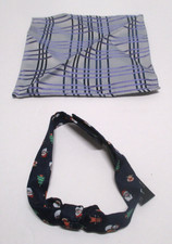 BABY BOYS NEXT CHRISTMAS BOW TIE SZ 3-6 MONTHS  GRAY SUIT HANDKERCHIEF BIN BAC