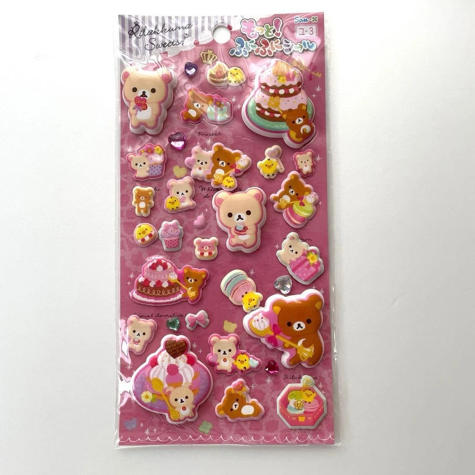 Adesivi SanX Rilakkuma 2012 Fun & Squishy usati, rari retrò - Immagine 2 di 4