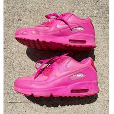 Nike Air Max 90 LTR Big Kids Pink Leather Sneakers 833376-603 Size 5Y