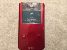 AT&T Sony Ericsson Walkman, Model W518a Phone, Peony Red, Open Box Presumed New