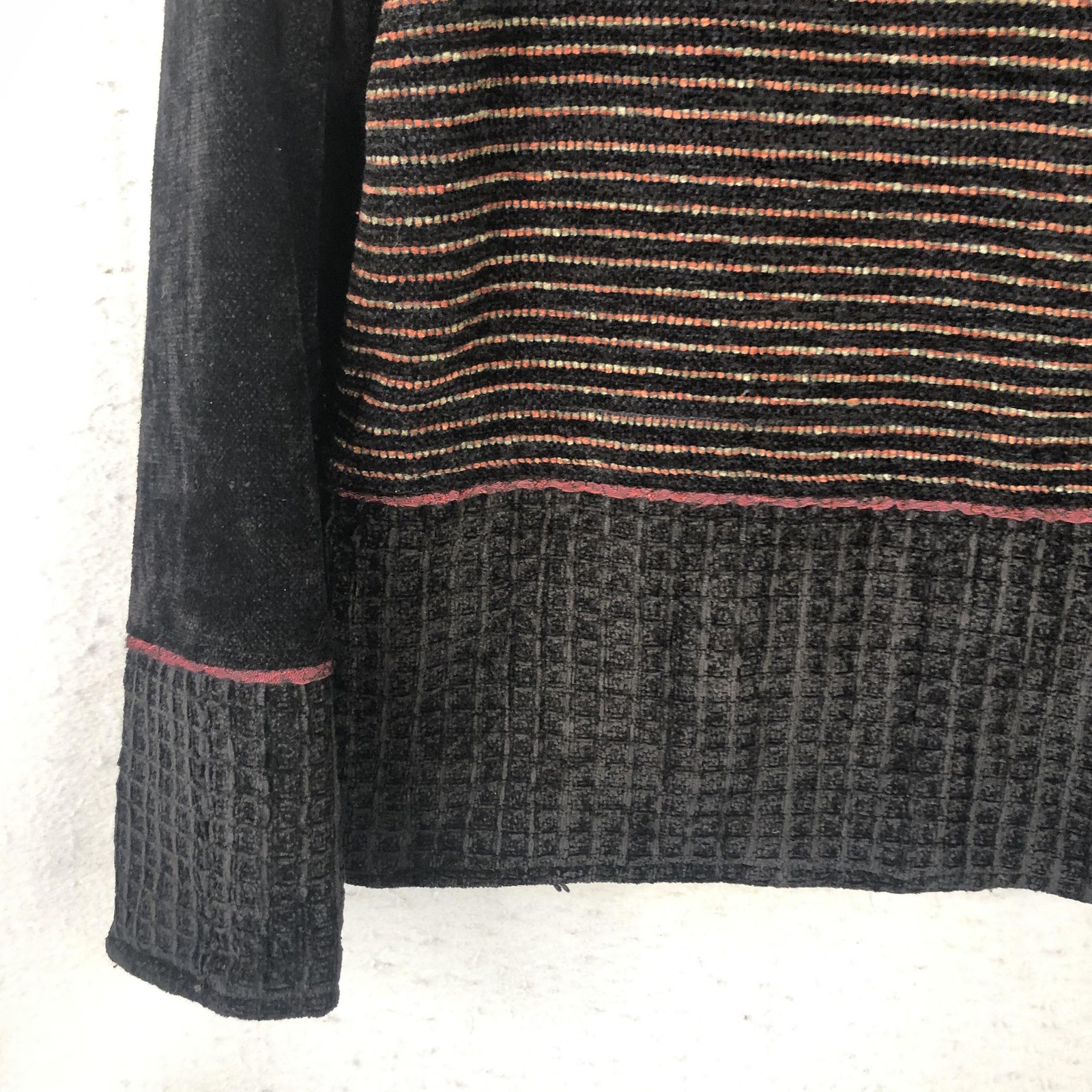 Retro Jacket Womens Medium Black Patchwork Velvet… - image 18