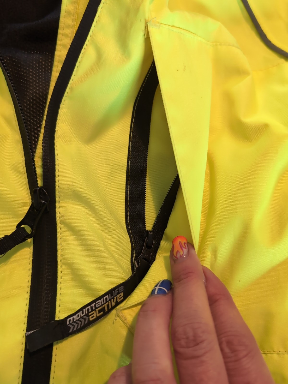 Mountain Life Isodry Neon Yellow Waterproof Cycling Jacket Ladies 10/12 image 10