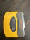 Sony WM-SXF10 Walkman Sports Cassette Player Yellow – Tested Working – Vintage