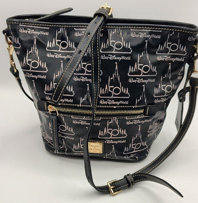 Dooney Bourke Walt Disney World Purse Crossbody 50th Castle Bag Black Tote