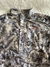 Sitka ESW Digital Camo Snap Button Shirt Mens XL Long Sleeve Gore Op Polygiene