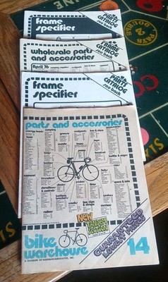 LOT OF 4 VINTAGE BIKE WAREHOUSE CATALOGS 