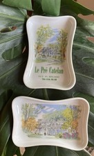 2 VTG LE PRE CATELAN MICHELIN 🌟RESTAURANT PARIS PILLIVUYT ASHTRAY TRINKET DISH