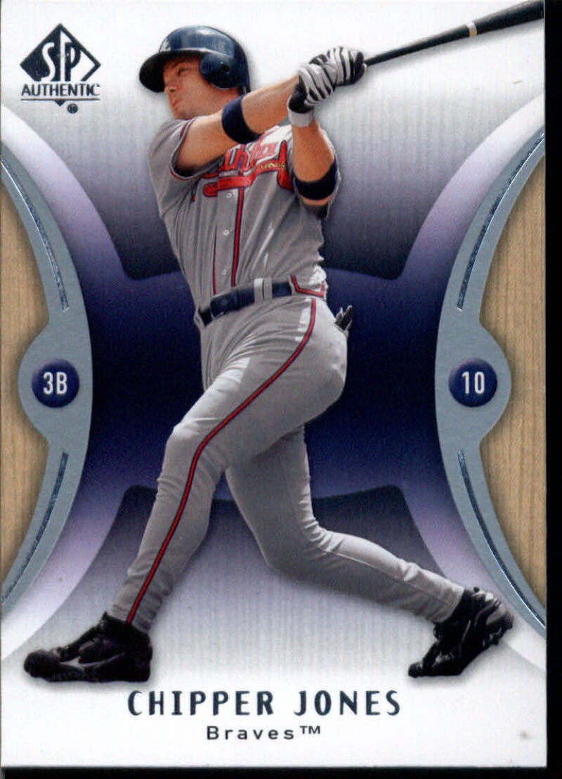 Chipper Jones #1 Baseball Cards 2007 SP Authentic trading card — raw and PSA graded price guide