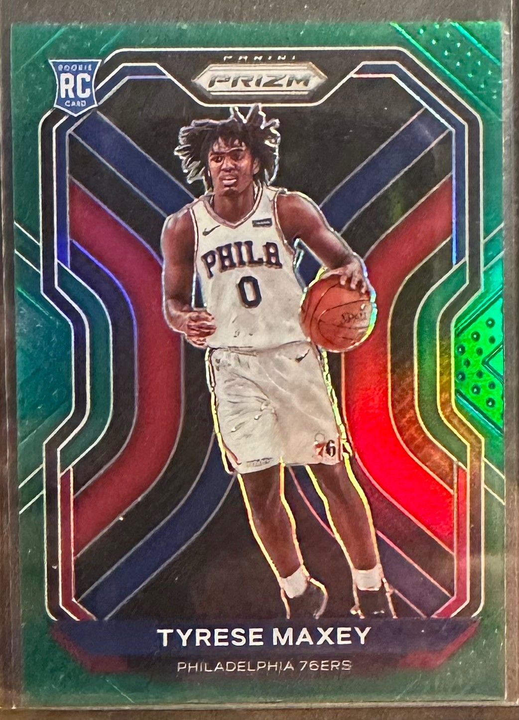 2020-21 Panini Prizm - Tyrese Maxey #256 Green Prizm (RC)