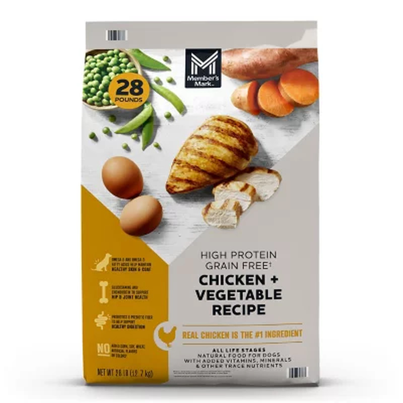 Member'S Mark Grain Free Chicken and Vegetable Recipe, High Protein 28 lbs.