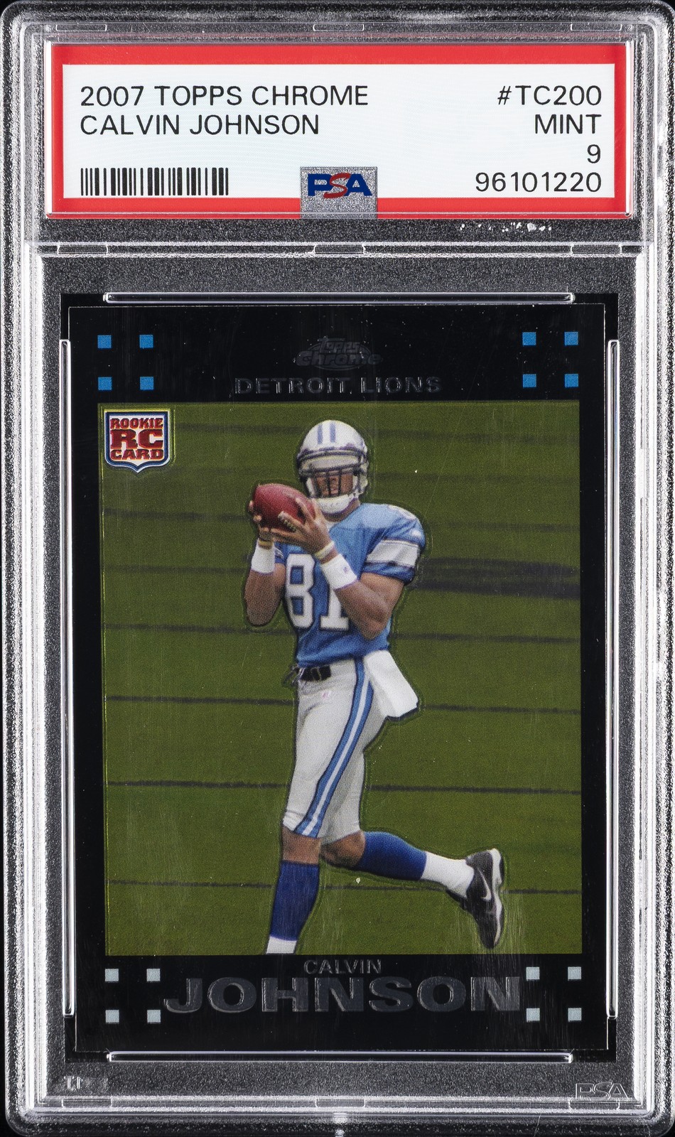 2007 TOPPS CHROME #TC200 CALVIN JOHNSON ROOKIE RC PSA 9