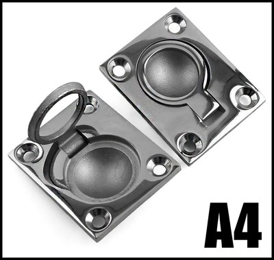 48mm Flush Lift Lukenring Griff für Boot Spind 316 A4 Marine Edelstahl