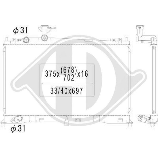 KüHler MotorküHlung Diederichs DCM2249 Diederichs Climate FüR Mazda-image