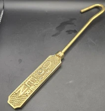 Vintage Brass Fireplace Damper Hook