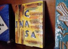 PIERO DORAZIO - INA CASA MAIOLICA ARTISTICA POLICROMA VINTAGE ANNI 50