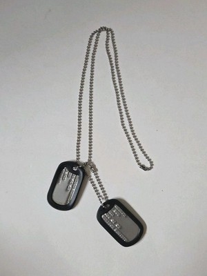 Vintage U.S. Navy Dog Tags Set Russell Jay Bertsch Korean War Era Early Cold War