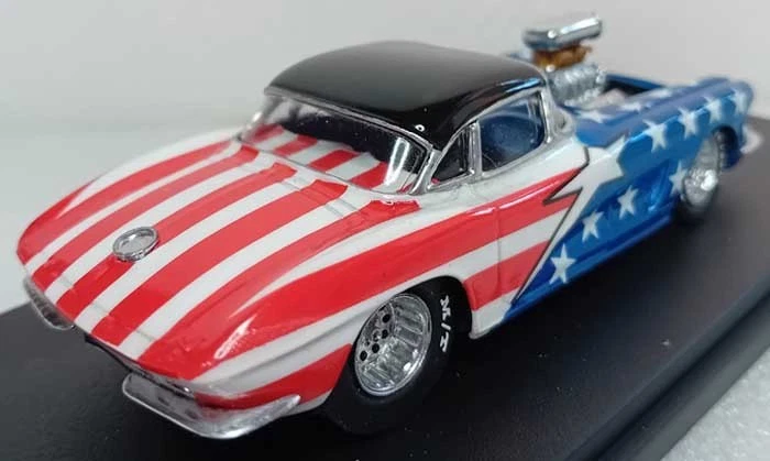 CHEVROLET CORVETTE 1962 CABRIOLET HARD TOP GASSER AM.FLAG KENTUCKY LEGEND KTL120 - Immagine 2 di 2