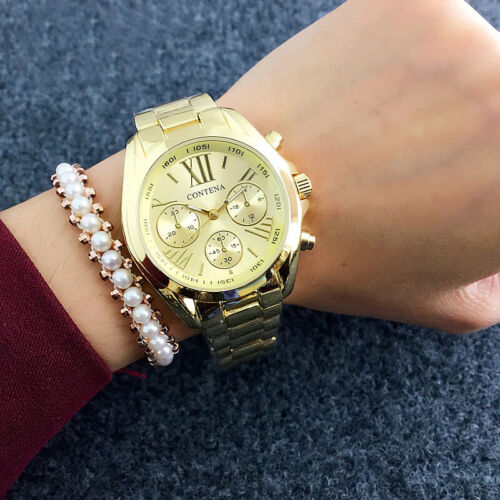 New Fashion Luxury Top Brand Women Stainless Steel Quartz Analog Wrist Watch - Picture 1 of 7