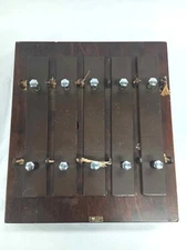 Deagan Vintage Antique 5 Plate Chimes Xylophone Wooden Box Model 500 Req Repair