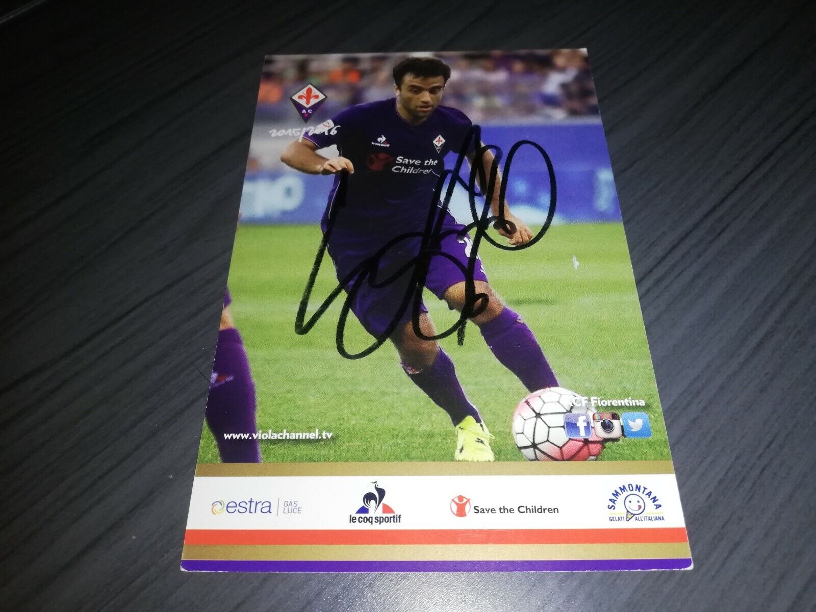 Giuseppe Rossi Signed ACF Fiorentina Picture - CharityStars