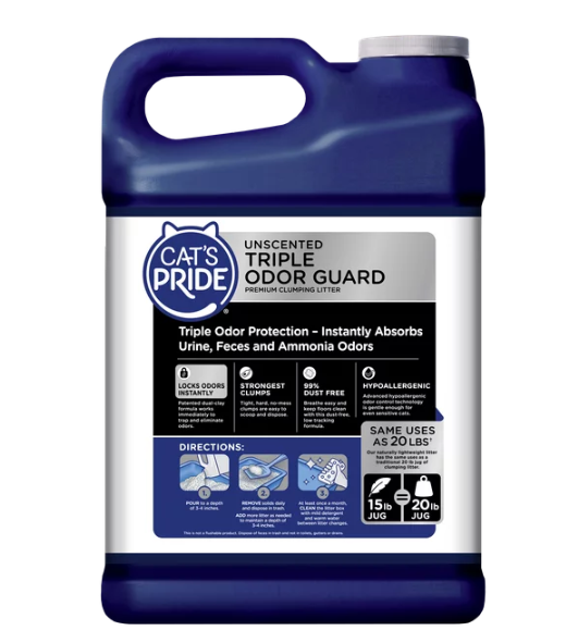 Cat's Pride Max Power Triple Odor Guard Unscented Clumping Cat Litter