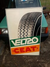 Insegna Targa Tabella Metallo Pubblicitaria Veltro Ceat No Smaltata 122x81