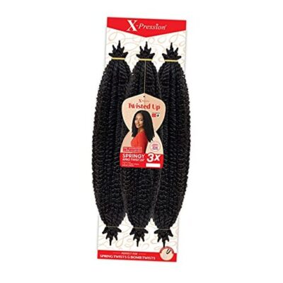 Outre Crochet Braids X-Pression Twisted Up 3X Springy Afro 1-pack Off Black 1B