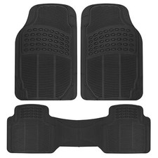 Heavy Duty Black All Weather 3-piece Floor Mats-universal Fit Car Truck Suv