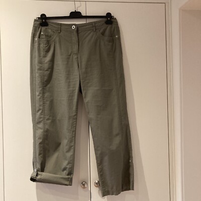 ''G.W. - Gerry Weber'' Damen 7/8 - Hose, Sommerhose Gr. 40 - Khaki - zum Krempeln