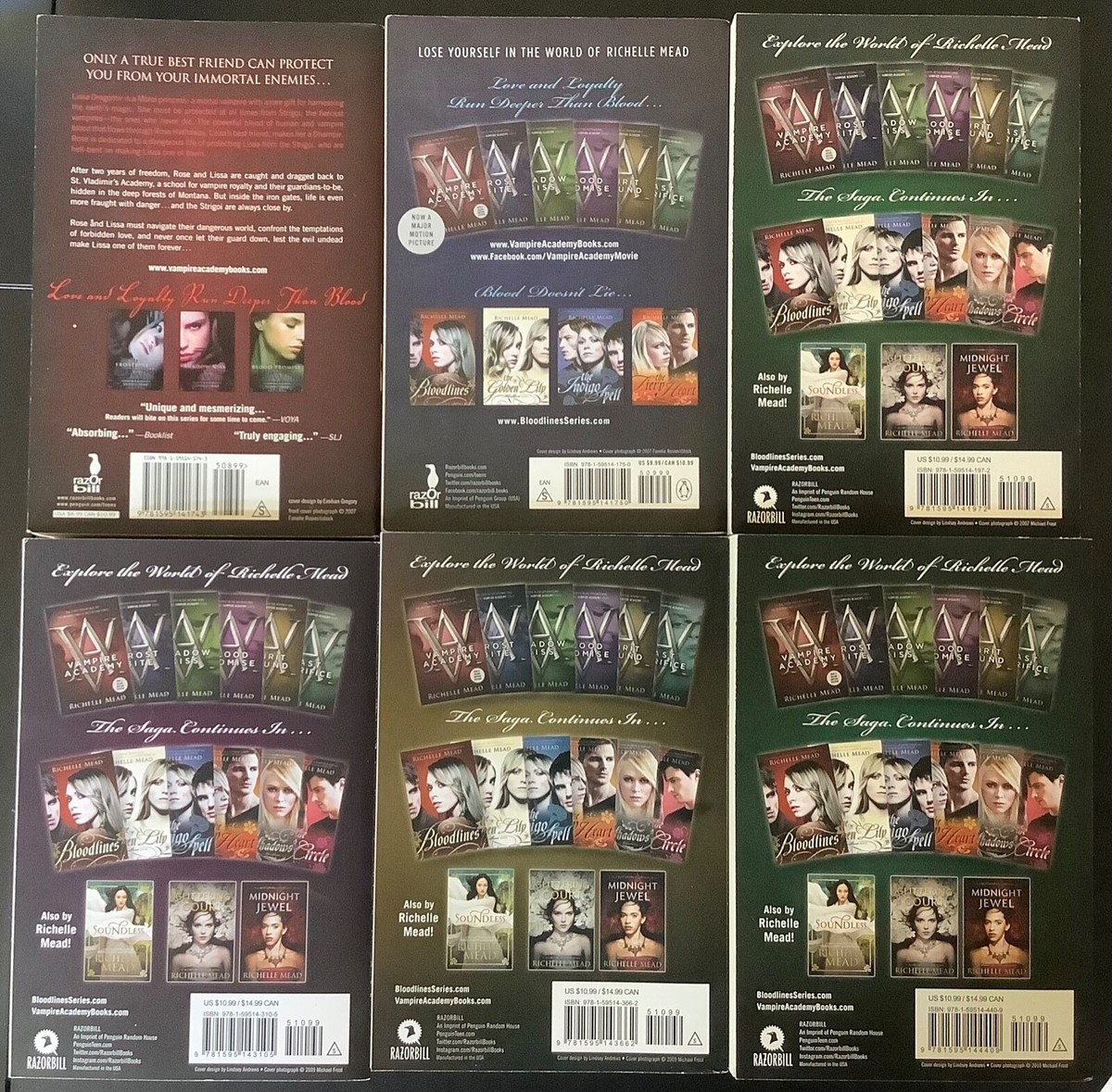 Lot 6 Vampire Academy / Complete Series / 1-6 / Richelle
