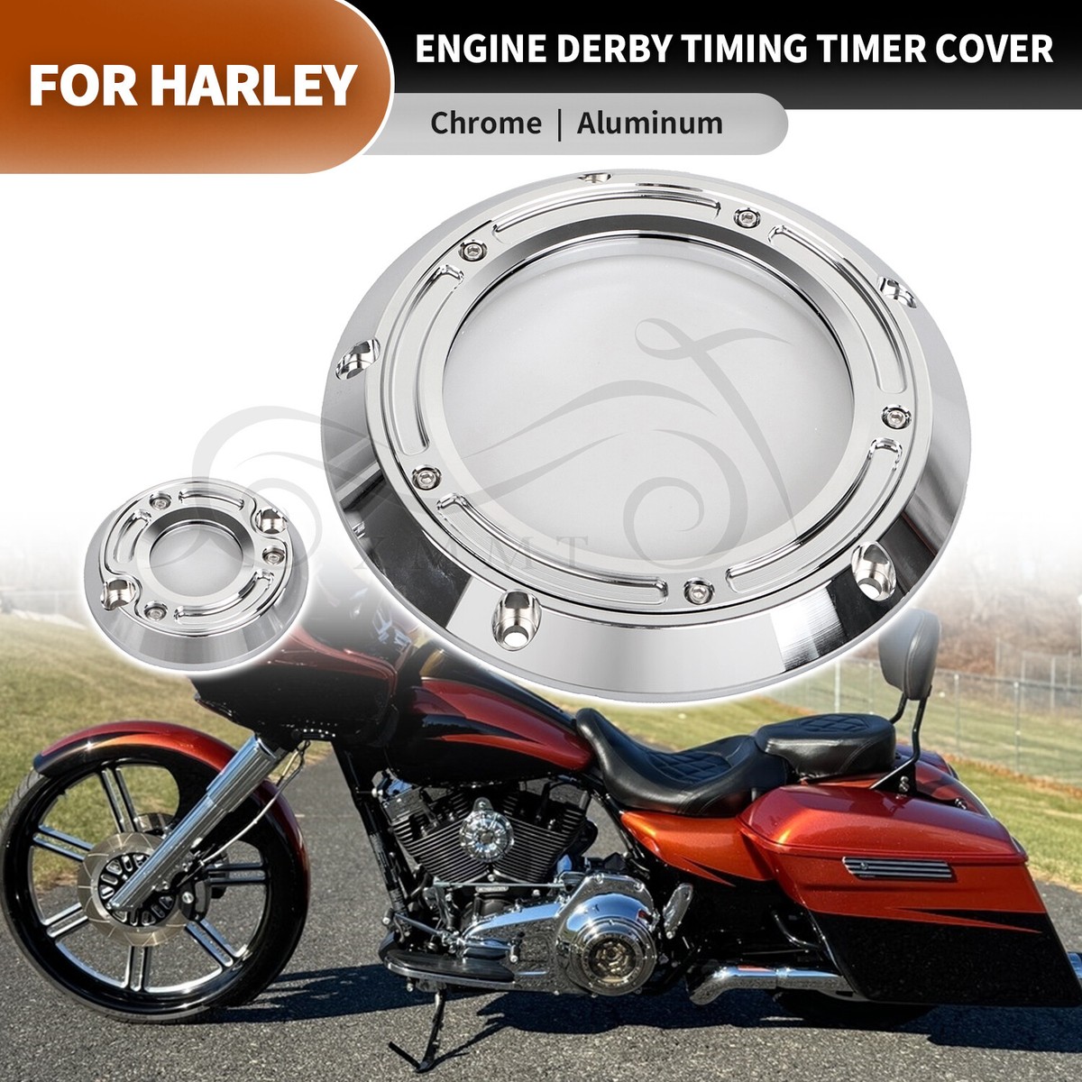 CNC Engine Derby Timing Timer Cover For Harley Road Tri Electra