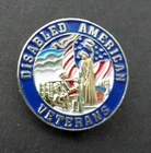 DISABLED AMERICAN VETERANS VETERAN MILITARY LAPEL PIN BADGE 7/8 INCH