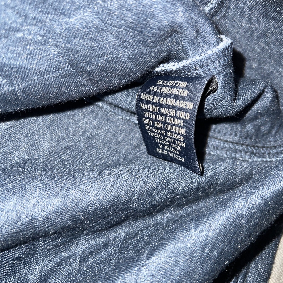 Rainforest Men's Quarter Zip Tweed Pullover Sweater Top Navy Large