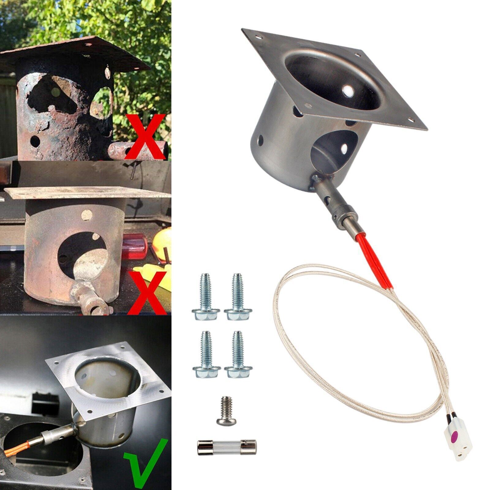 Stainless Steel Fire Burn Pot Replacement for Traeger & Pit Boss Pellet Grill