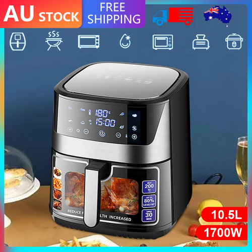 Air Fryer 10.5L LCD Fryers Oil Free Oven 1700W Airfryer Kitchen Healthy