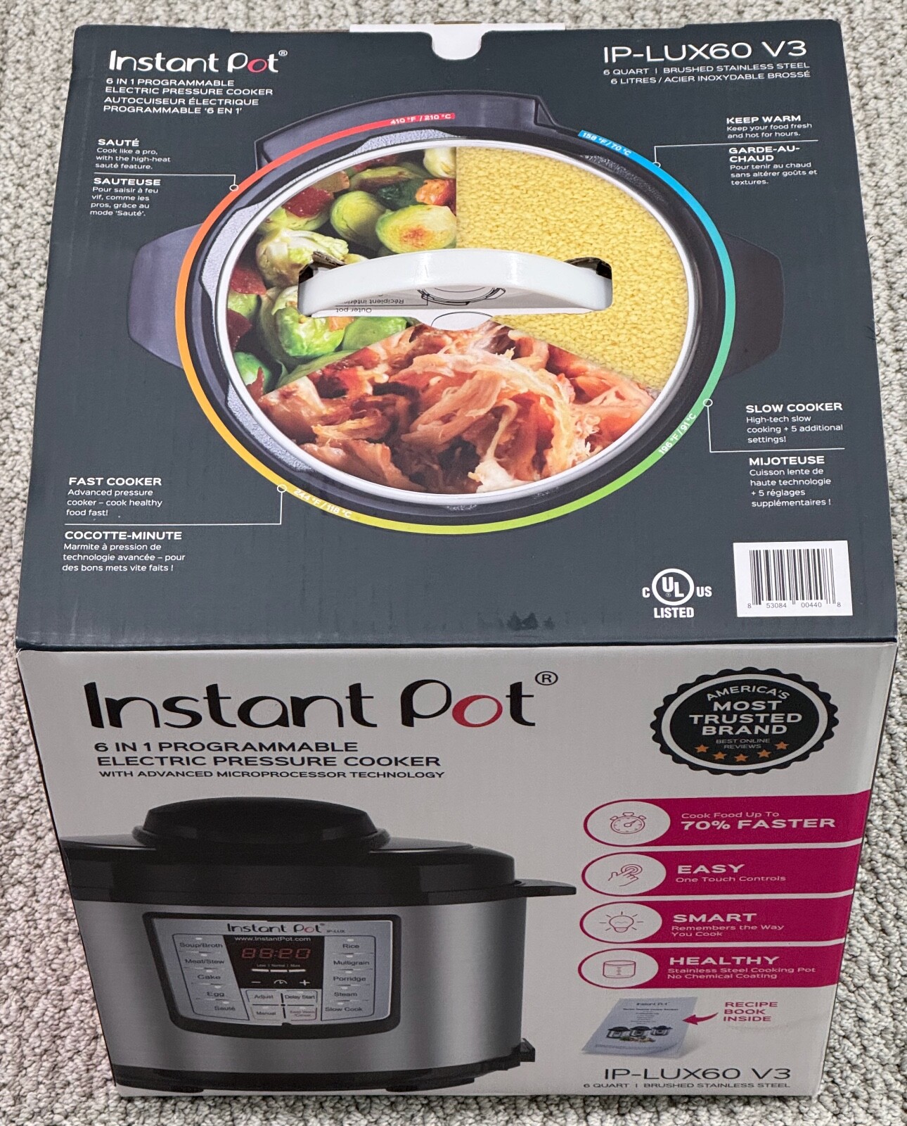 Instant Pot IPLUX60V3 6Quart Electric Pressure Cooker for sale online
